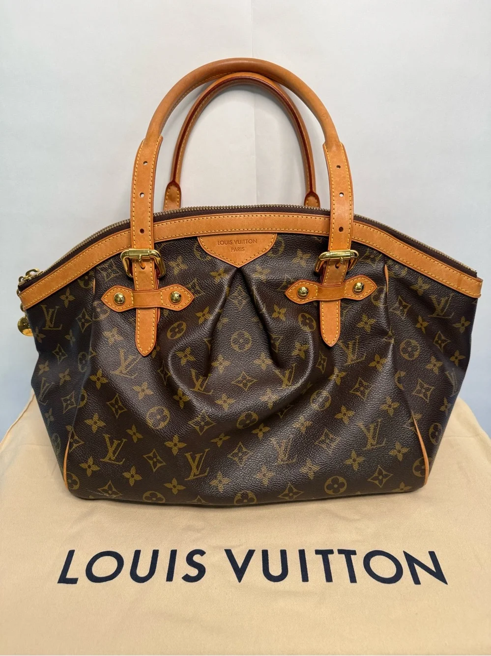 Louis Vuitton Tivoli GM Monogram Canvas Brown Satchel with Vachetta Trim